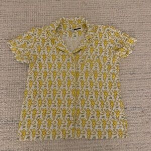 Yellow Monkey Pajama Short Sleeve